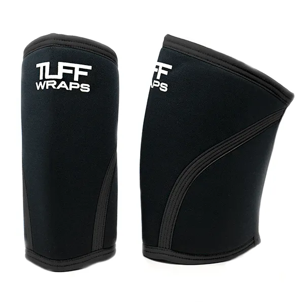 TUFF 7mm X-Training Knee Sleeves (All Black)