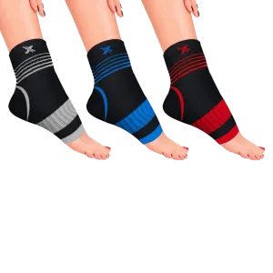 Ultra-V Striped Compression Ankle Sleeves