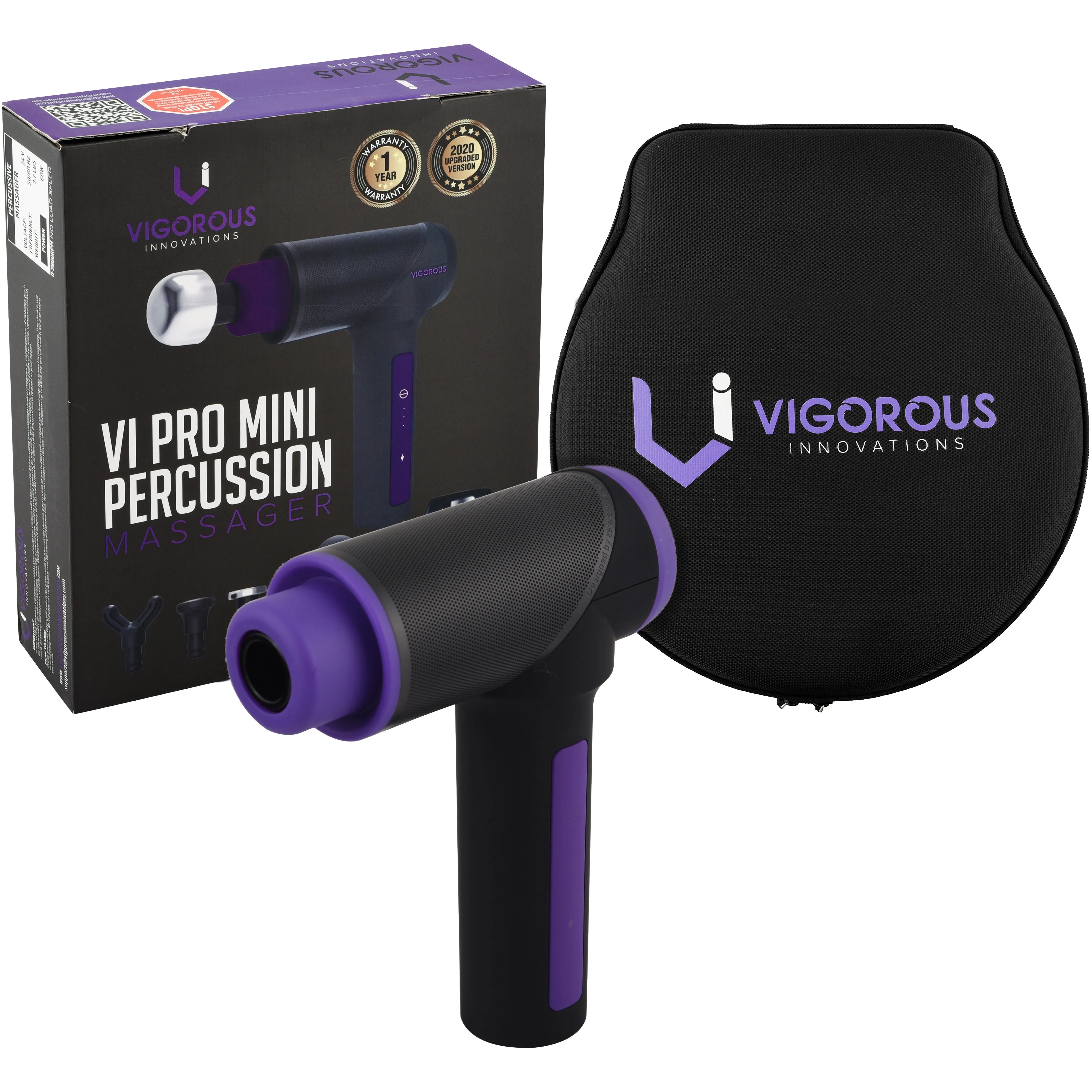 VI Pro Sport Handheld Percussion Massager- 6 Pro Attachments Included