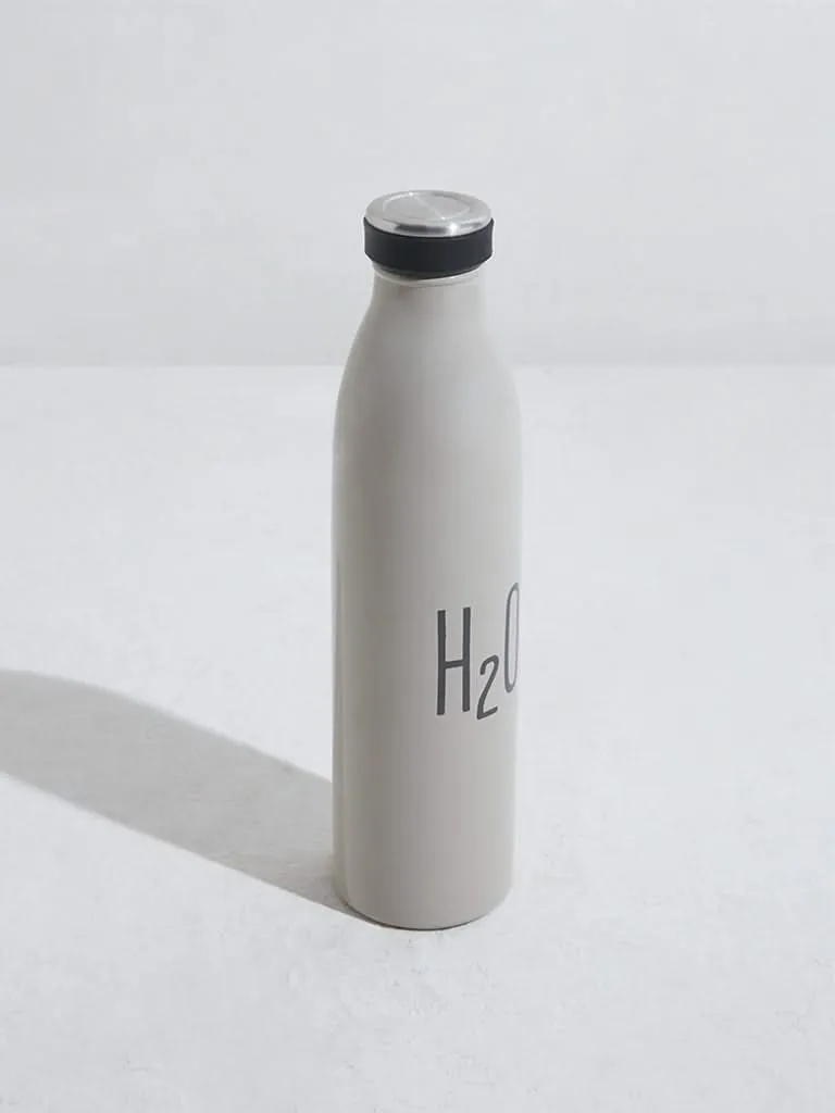 Westside Home Beige Text Design Water Bottle