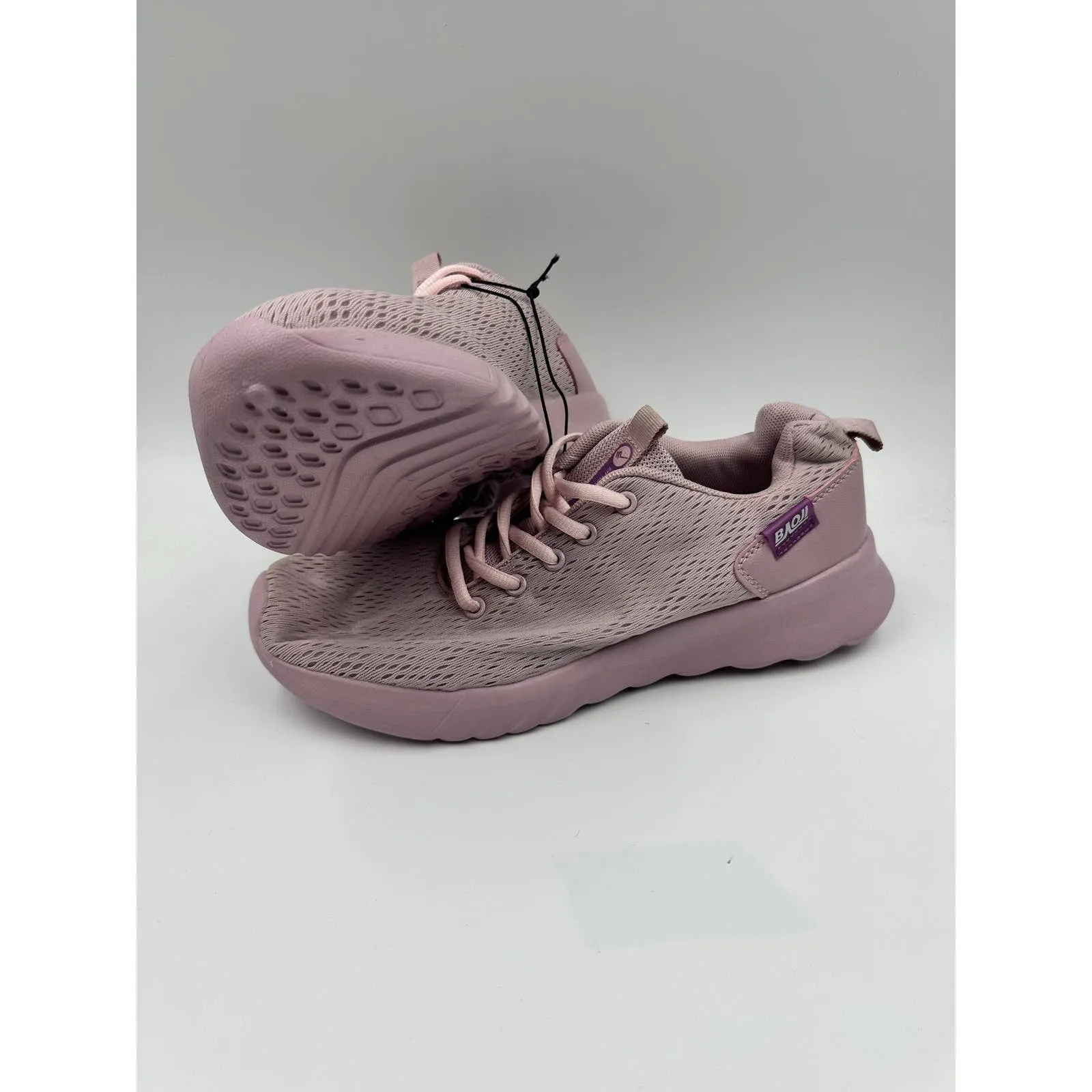 Women's Size 9.5, All Pink Sneaker w/ Synthetic Leather Heel & Ultra Thick Sole