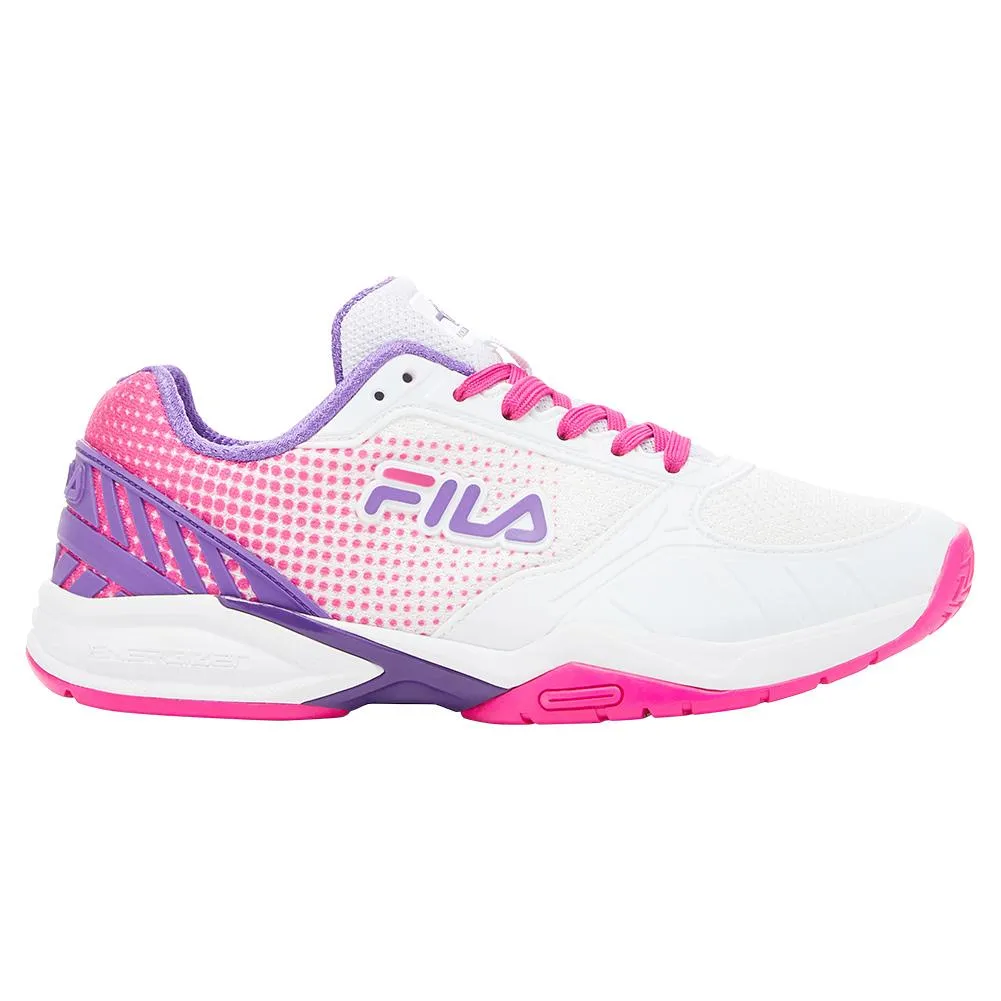 Women's Volley Zone Pickleball Shoes White and Pink Glo