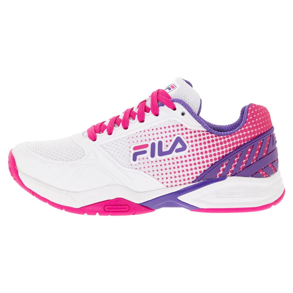 Women's Volley Zone Pickleball Shoes White and Pink Glo