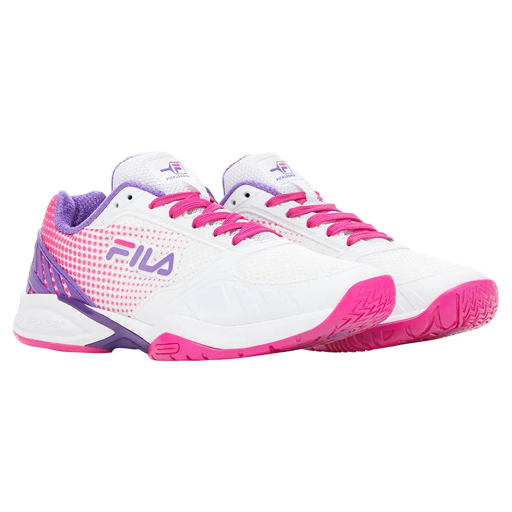 Women's Volley Zone Pickleball Shoes White and Pink Glo