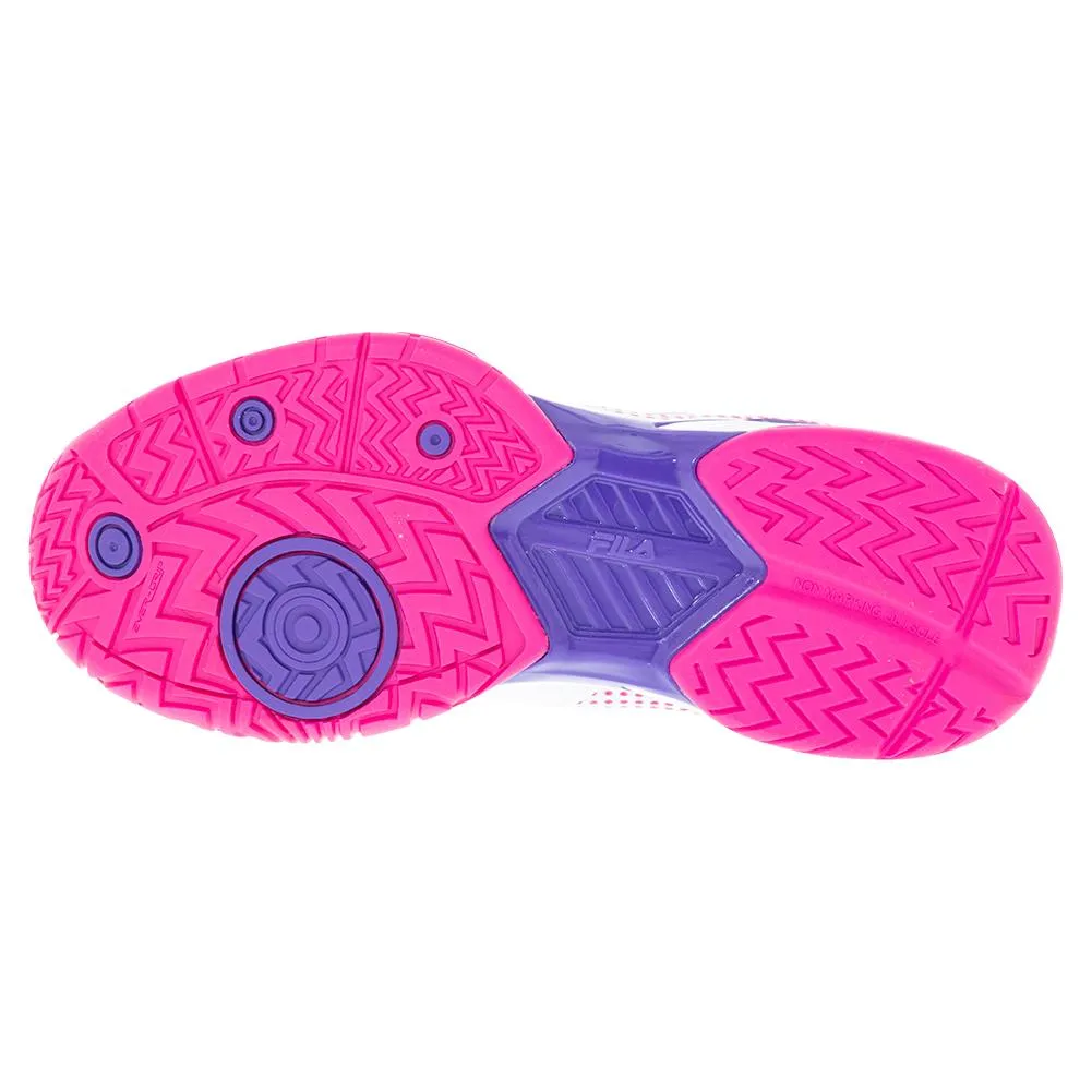 Women's Volley Zone Pickleball Shoes White and Pink Glo